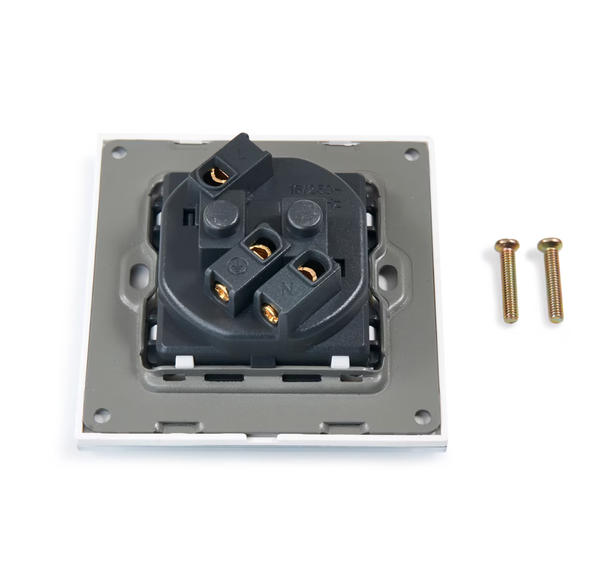 Priza cu impamantare, Zola®, rama de sticla, 110-250 v, 16 A, IP20, 8.5x8.5 cm, alb Priza cu impamantare, Zola®, rama de sticla, 110-250 v, 16 A, IP20, 8.5x8.5 cm, alb